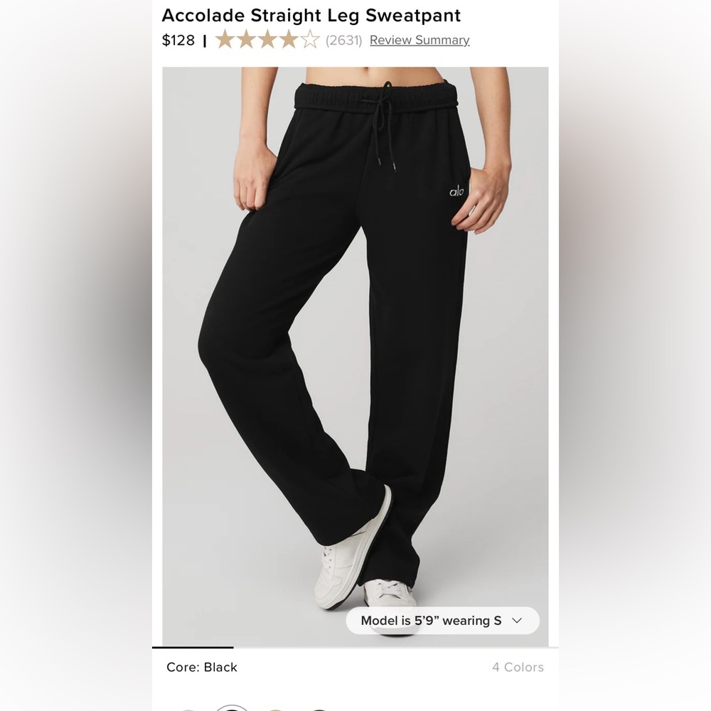 NWT alo accolade straight leg sweatpant
